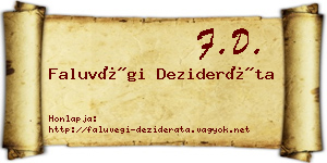 Faluvégi Dezideráta névjegykártya